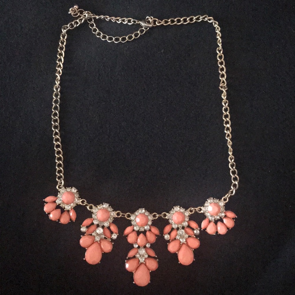 Peach/Coral Statement Necklace
